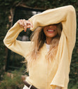 Knit sweater in yellow