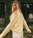 Long sleeves sweater in yellow