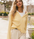 Button up sweater in yellow
