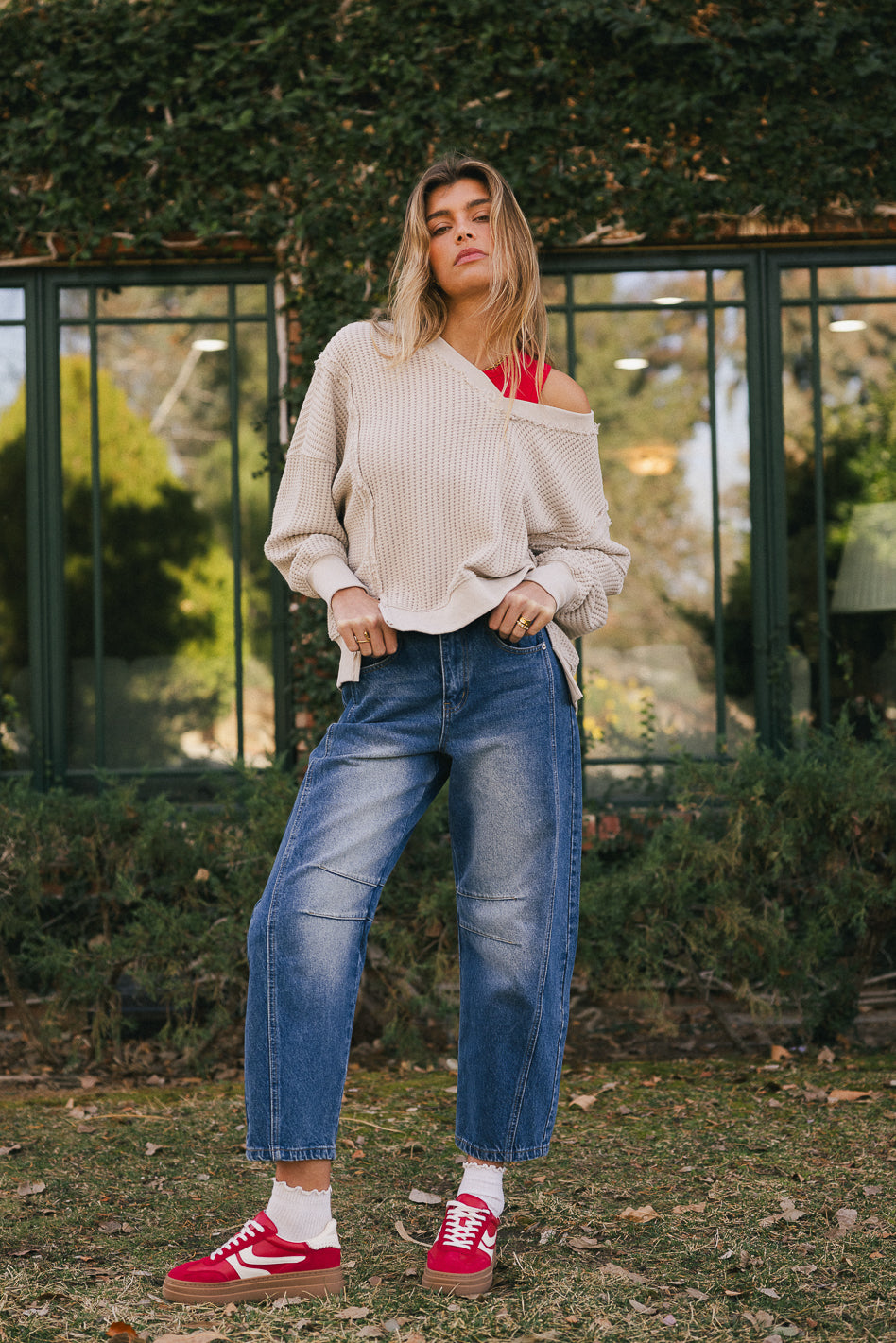 Long sleeves top in tan