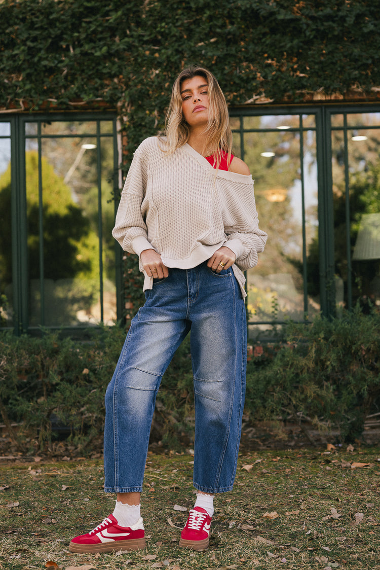 Long sleeves top in tan