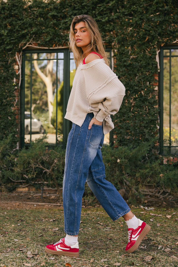 Knit top in tan