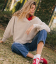 Waffle sweater in tan