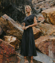 Midi dress in black