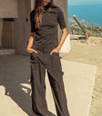 short sleeve mock neck top