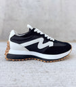 fabric detail sneaker in black