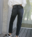 black washed denim jeans