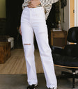distressed white denim