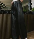 Vegan leather pants in black