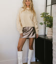 embellished sleeve sweater in cream