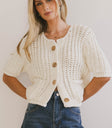 knit button down top