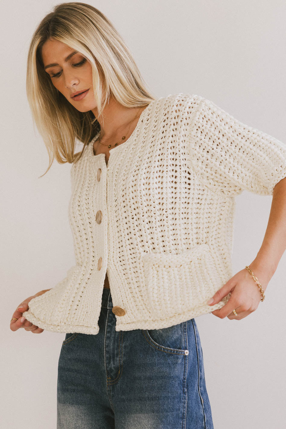 short sleeve knit top