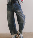 MEDIUM WASH BARREL DENIM