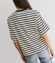 oversized tee in black and white stripes