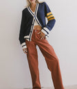 rust wide leg pants