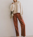 rust wide leg pants