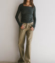 olive denim pants
