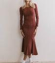 BODYCON DRESS IN RUST