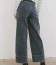 wide leg dark wash jeans