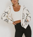 printed zip up hoodie