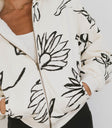 floral print zip up