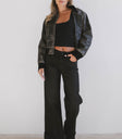 CUFF DETAIL BLACK JEANS