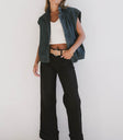 BLACK DENIM JEANS WITH CUFF