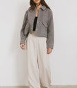 grey jacket with pockets