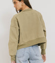 green cropped sweater