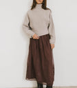 fog sweater with embroidered skirt