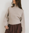 ribbed detail turtleneck sweater