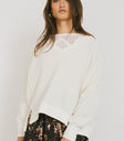 RIBBED DETAIL SWEATER TOP