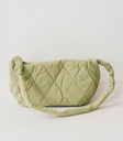 QUILTED DETAIL PUFF BAG IN SAGE GREEN