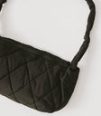 puffer tote bag in black