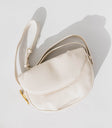 ivory crossbody bag in faux leather