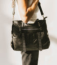 VEGAN LEATHER STUDDED PURSE