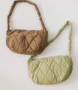 SAGE AND TAUPE QUILTED TOTE BAG