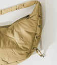 puffer tote back with side ties