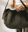 WOVEN BAG WITH STRAW DETAIL IN BLACK