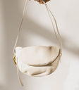 faux leather crossbody in ivory