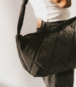 quilted puffer bag in black