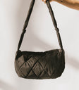 quilted detail bag in black