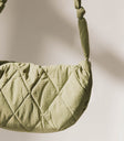 sage quilted tote