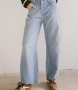 light wash barrel denim