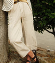 Two hand pockets denim in cream