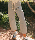 Striped denim pants n light blue