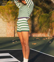 Striped green shorts