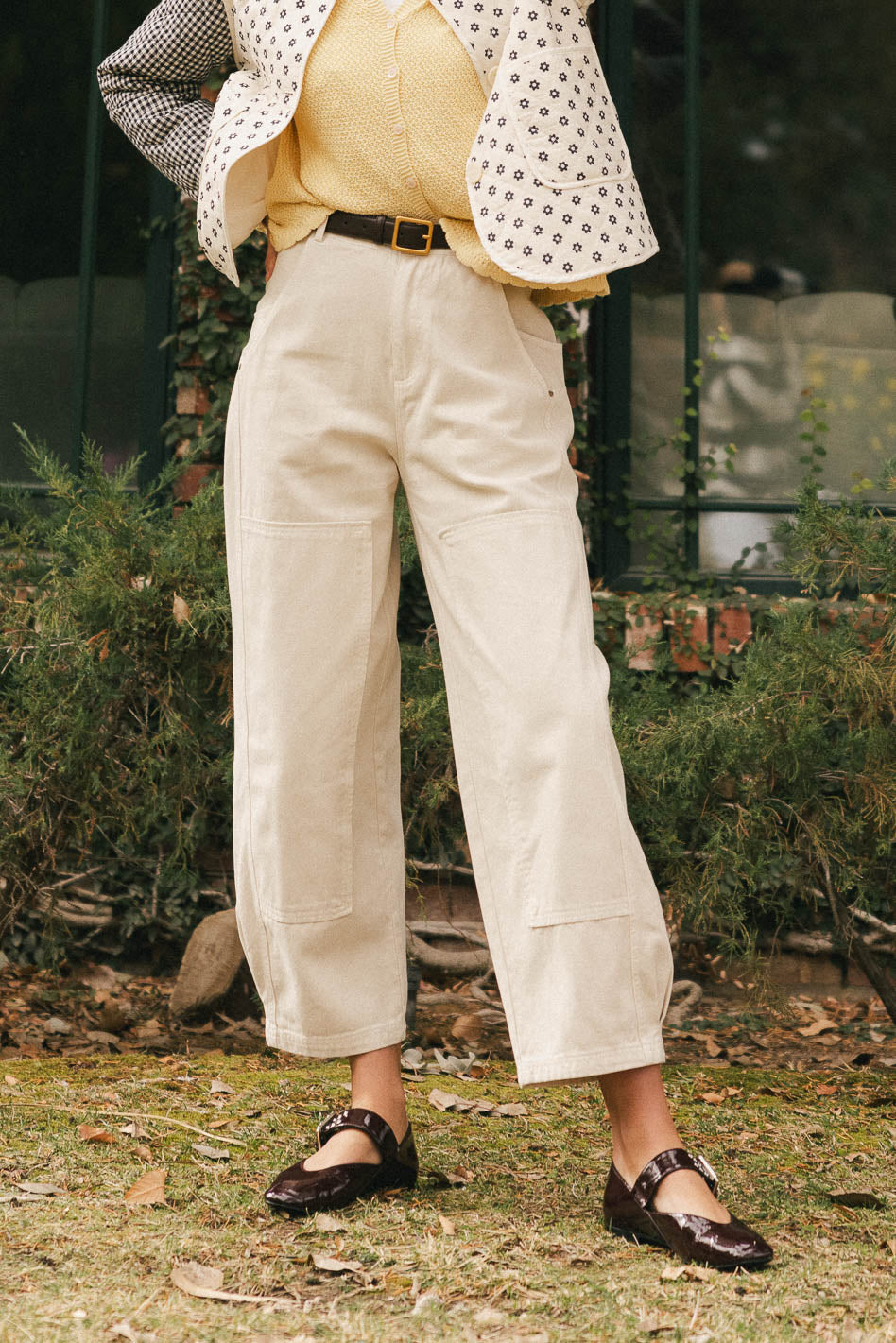 Barrel denim in cream