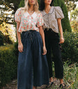 Melanie Wide Leg Pants in Dark Wash