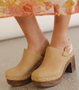 Tan mule clogs